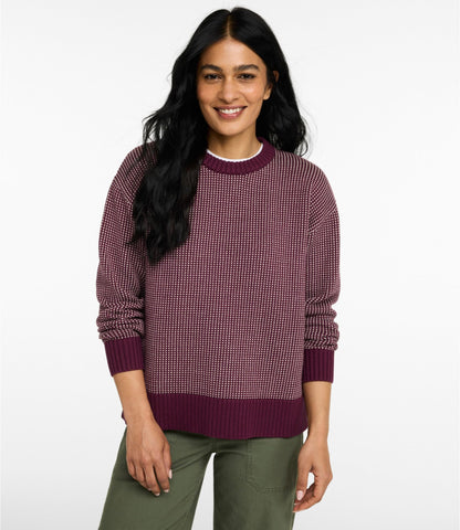 Women's The Original Double L® Sweater, Crewneck Bird's-Eye