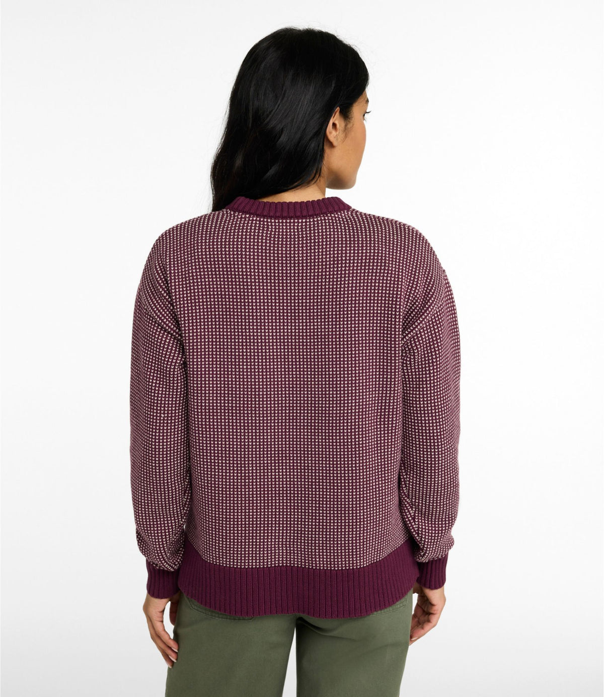 Women's The Original Double L® Sweater, Crewneck Bird's-Eye