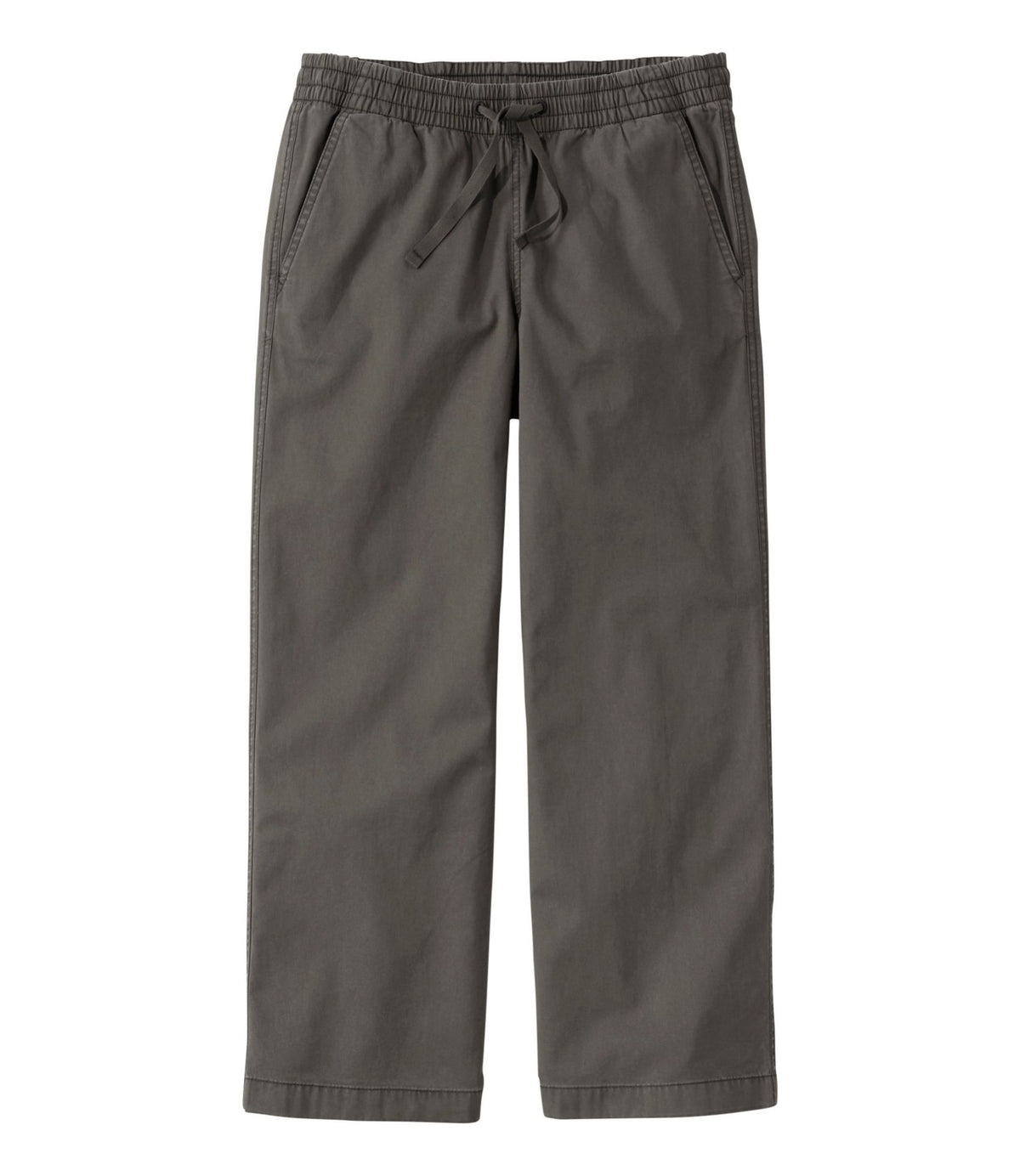 Women's Lakewashed Pull-on Chinos, Mid-Rise Wide-Leg Crop