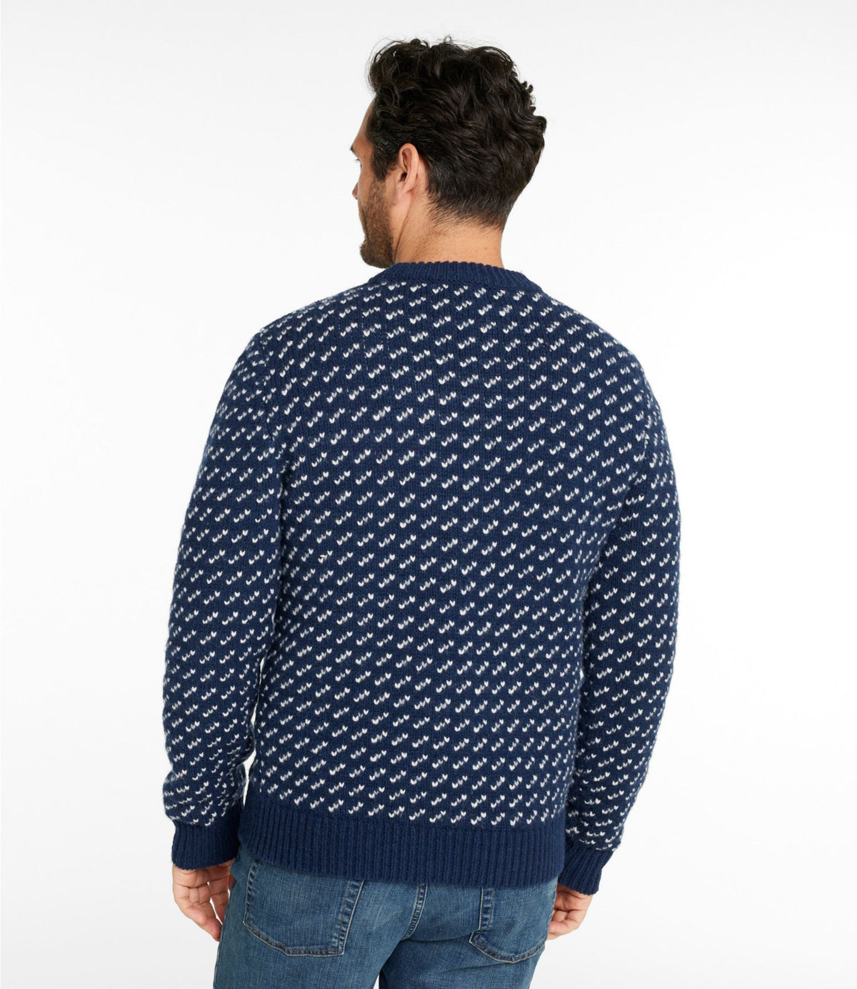 Men's Bean's Classic Ragg Wool Sweater, Crewneck, Bird's-Eye