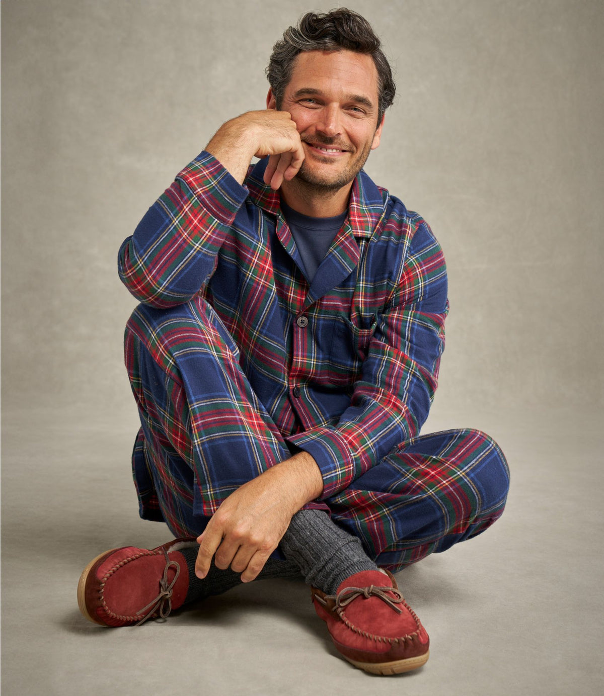 Men's Scotch Plaid Flannel Pajamas