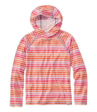 Kids' Everyday SunSmart® Hooded Tee, Long-Sleeve Stripe