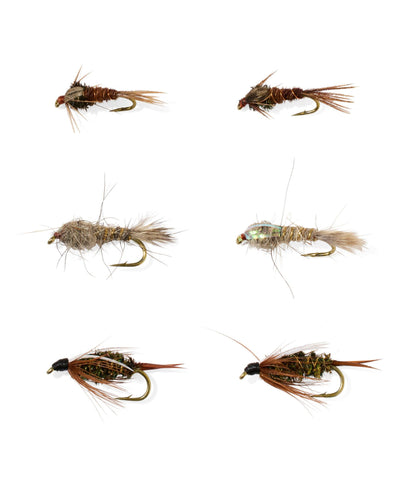 Umpqua All-Purpose Nymph Fly Assortment, 6 flies