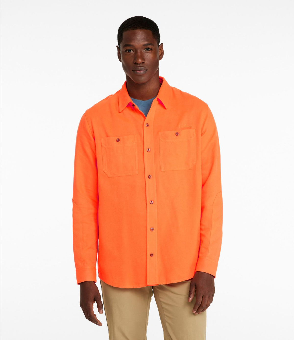 Men's Double L Field Shirt, Hunter Orange