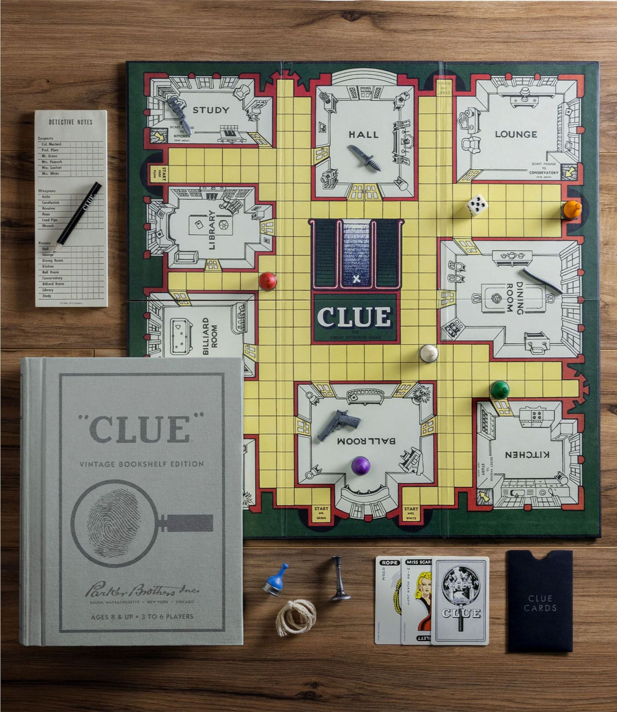 Clue Vintage Bookshelf Game
