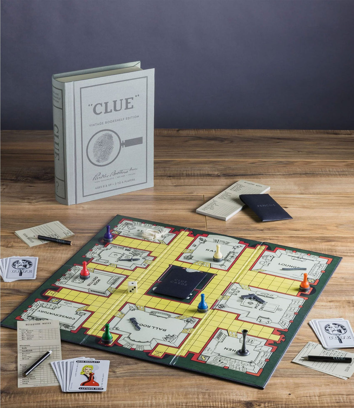 Clue Vintage Bookshelf Game