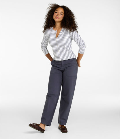 Women's 207 Vintage Cotton Canvas Pants, Mid-Rise Barrel-Leg