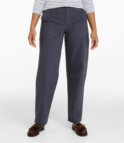 Women's 207 Vintage Cotton Canvas Pants, Mid-Rise Barrel-Leg