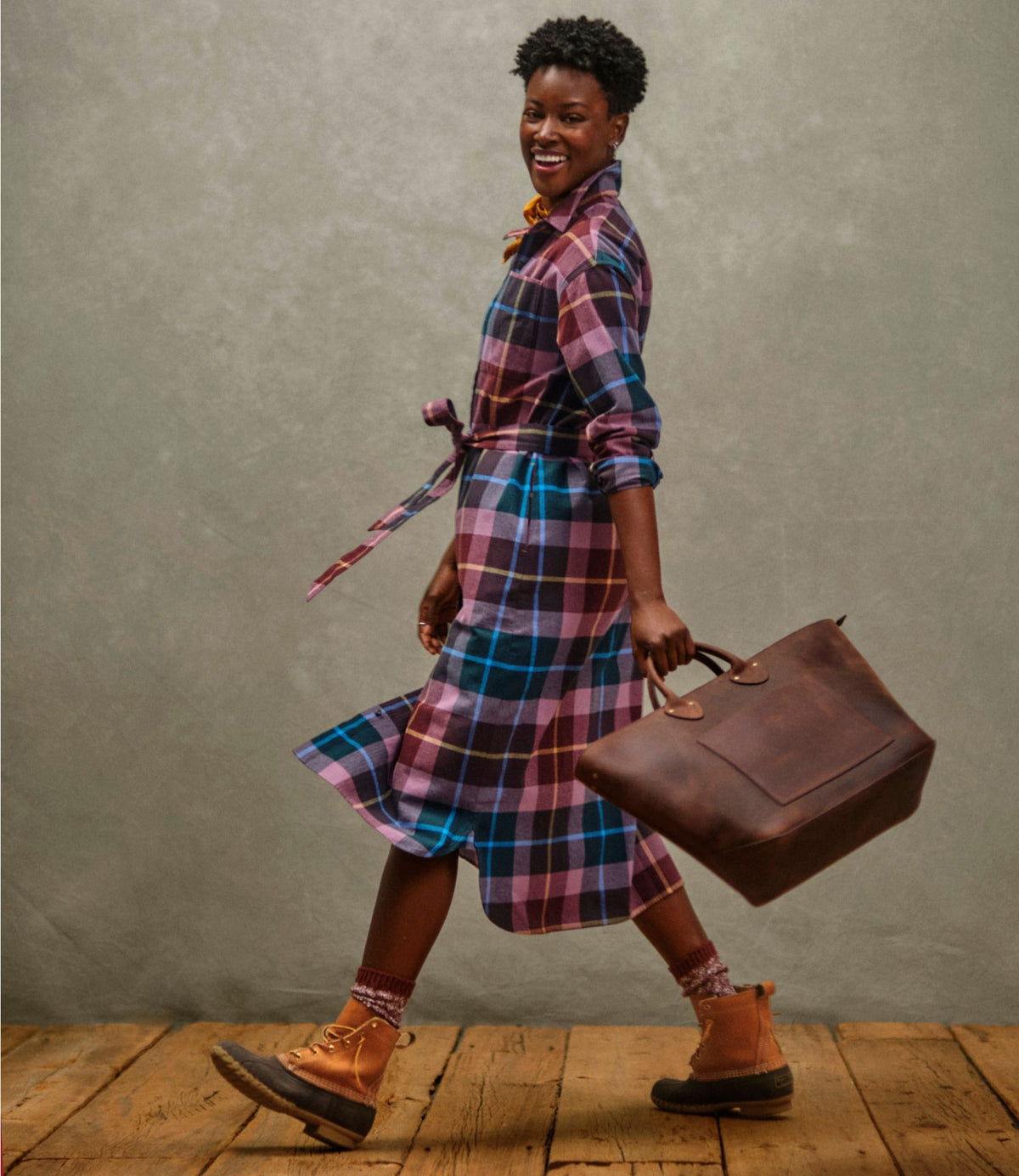 Women's Signature Camp Flannel Midi Dress