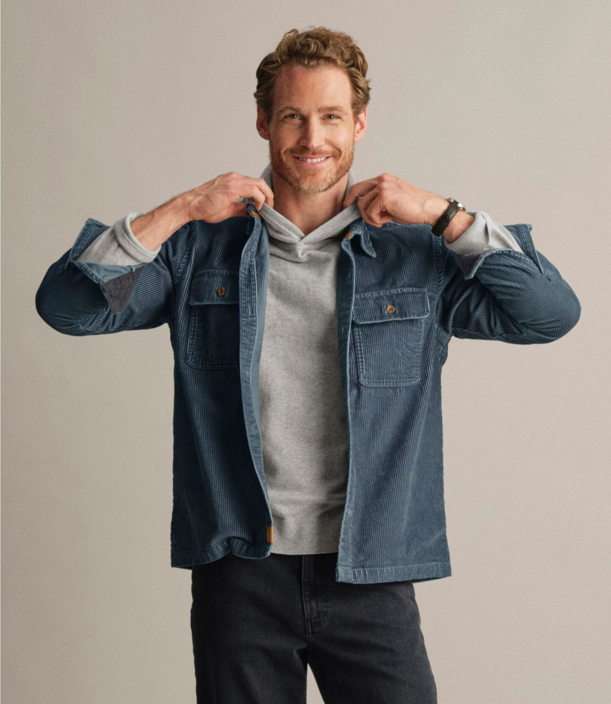 Men's Rangeley Corduroy Shirt, Slightly Fitted